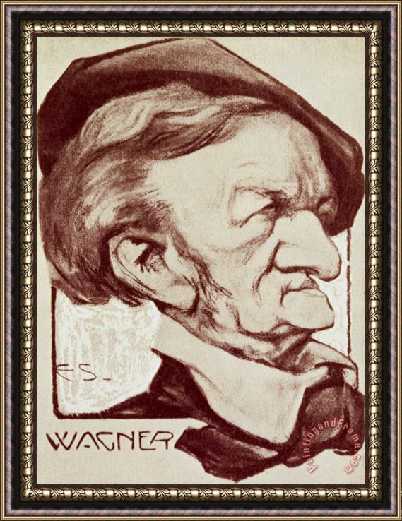 Others Caricature Of Richard Wagner Framed Print
