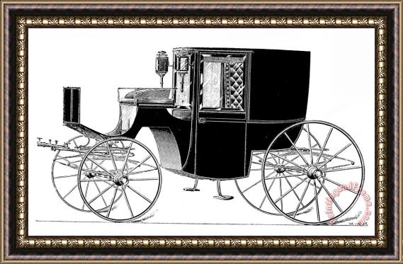 Others Carriage: Brougham Framed Painting