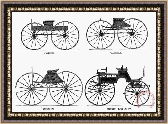 Others CARRIAGE TYPES, c1860 Framed Painting