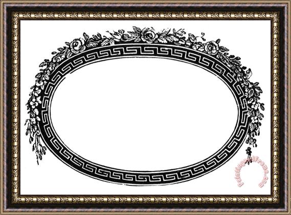 Others Cartouche, 19th Century Framed Painting