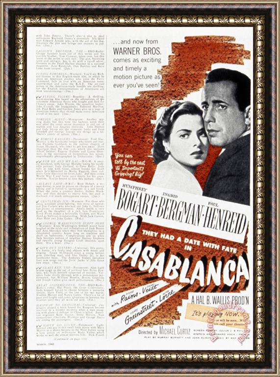 Others Casablanca, 1942 Framed Painting