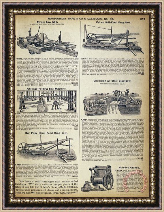 Others CATALOG PAGE, c1900 Framed Painting