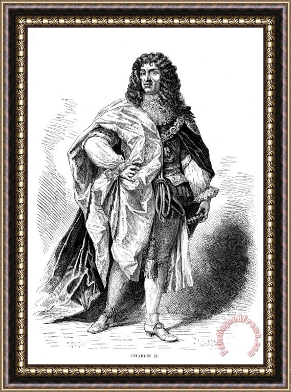 Others Charles II (1630-1685) Framed Painting