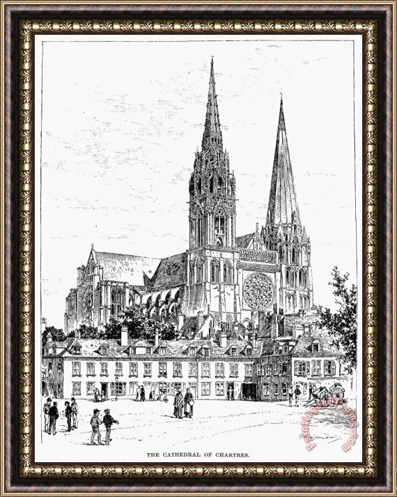 Others Chartres Cathedral Framed Painting