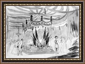 Casket Framed Paintings - Chicago: Lincoln Funeral by Others