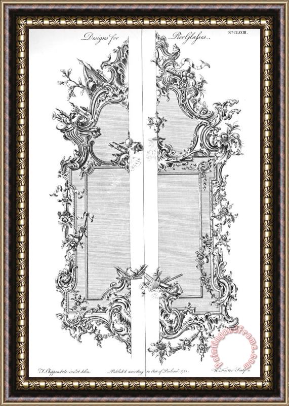 Others Chippendale Mirror, 1762 Framed Painting