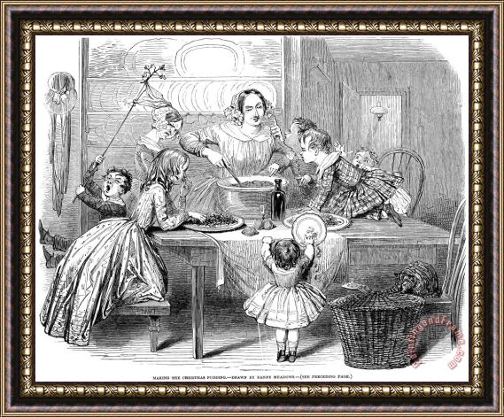 Others Christmas Pudding, 1848 Framed Painting