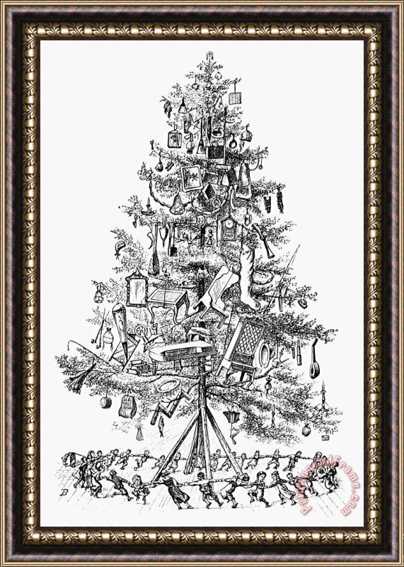 Others Christmas Tree Framed Painting