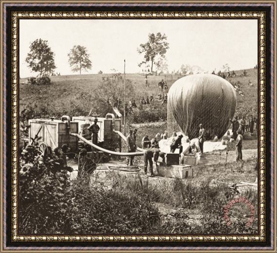 Others Civil War: Balloon, 1862 Framed Painting