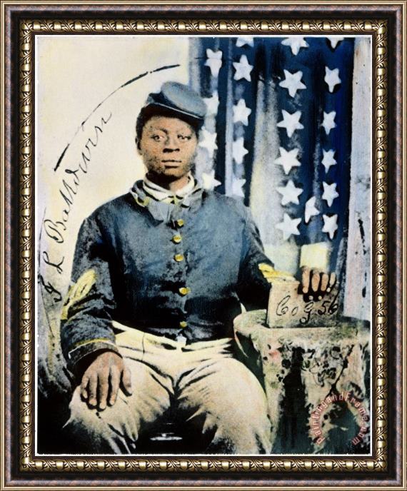 Others Civil War: Black Soldier Framed Painting