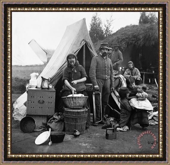 Others Civil War: Camp Life, 1861 Framed Painting