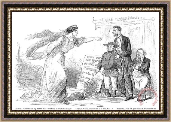 Others Civil War Cartoon Framed Print