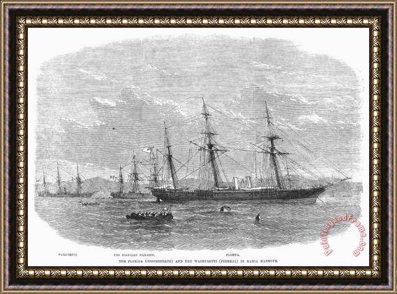 Others Civil War: C.s.s. Florida Framed Painting