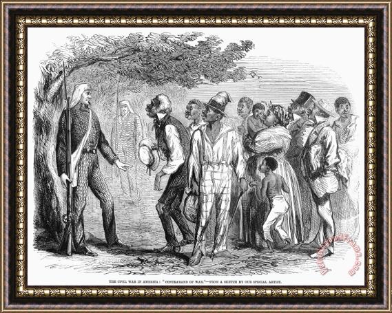 Others Civil War: Freed Slaves Framed Painting