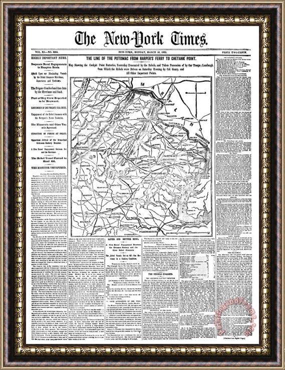 Others Civil War Map: Virginia Framed Print