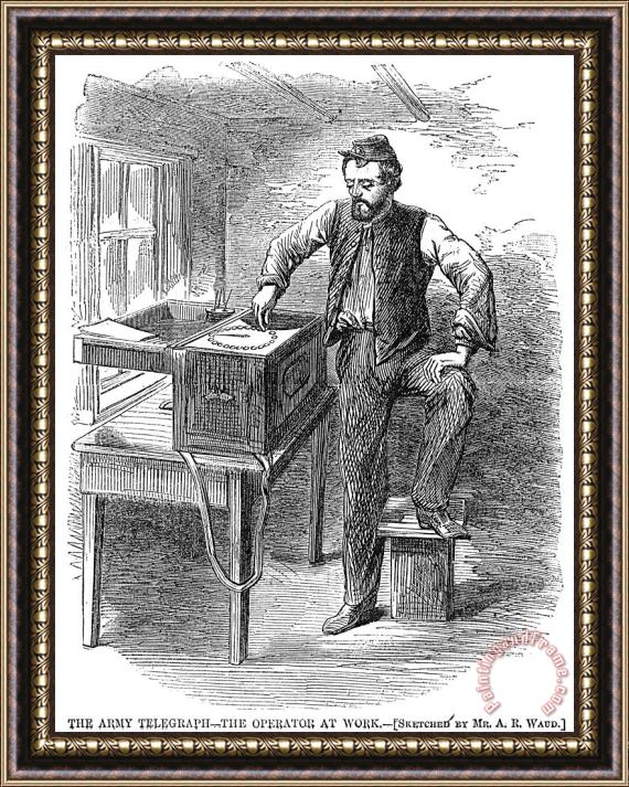 Others Civil War: Telegraph, 1863 Framed Print
