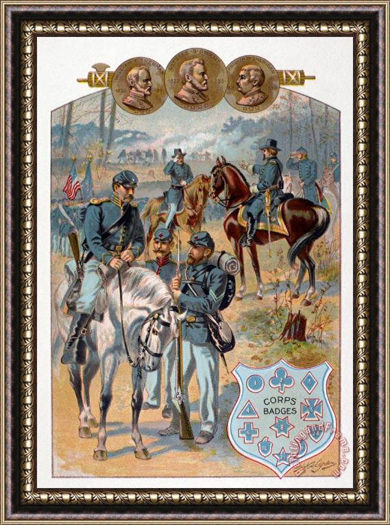 Others Civil War: Uniforms Framed Painting