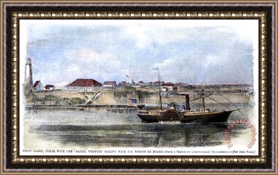 Others Civil War: Union Steamer Framed Painting