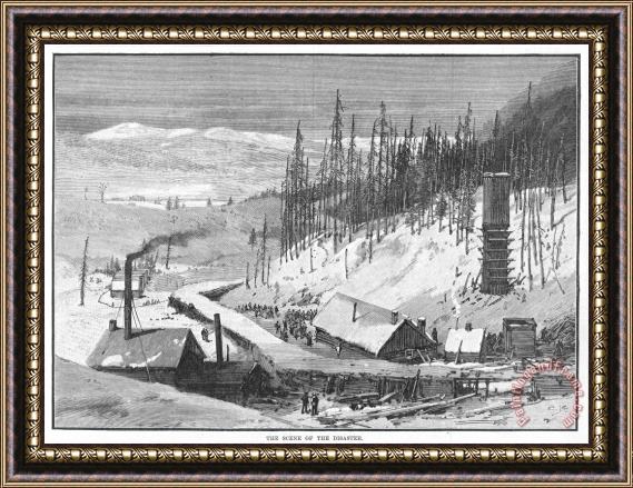 Others Coal Mine Explosion, 1884 Framed Painting