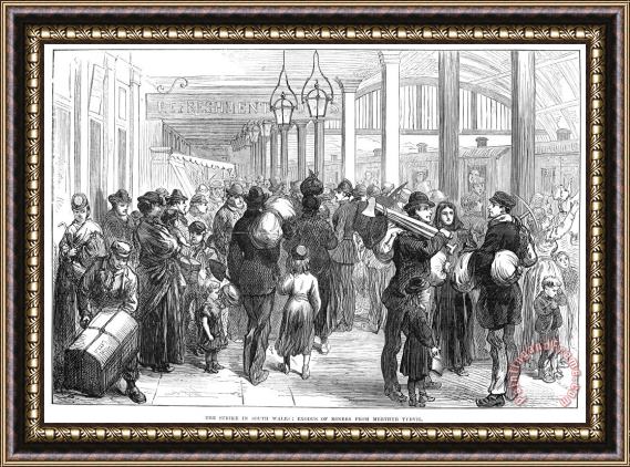 Others Coal Miners Strike, 1873 Framed Painting