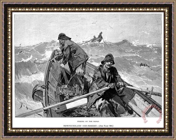 Others Cod Fishing, 1891 Framed Painting