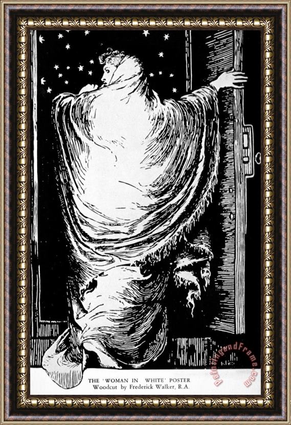 Others Collins: Woman In White Framed Print