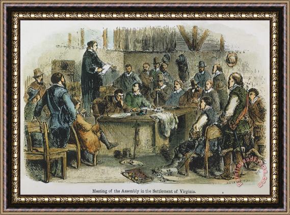 Others Colonial Assembly, 1619 Framed Print