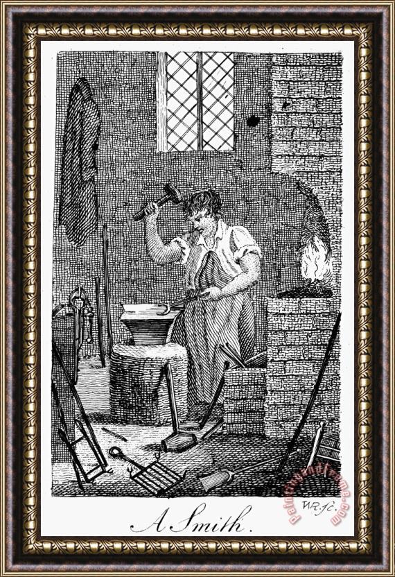 Others Colonial Blacksmith Framed Print