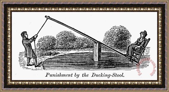 Others Colonial Ducking Stool Framed Print