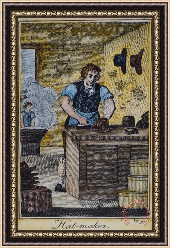 Others Colonial Hatter Framed Painting
