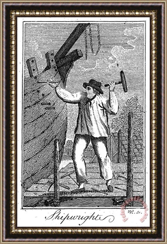 Others Colonial Shipwright Framed Painting