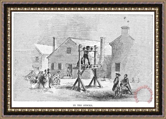 Others Colonial Stocks Framed Print