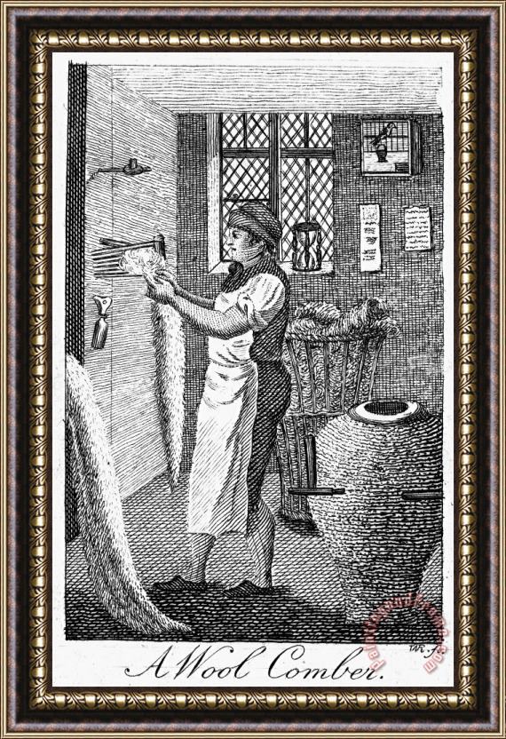 Others Colonial Wool Comber Framed Print