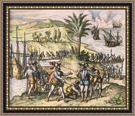 Others Columbus: Arrest, 1500 Framed Painting