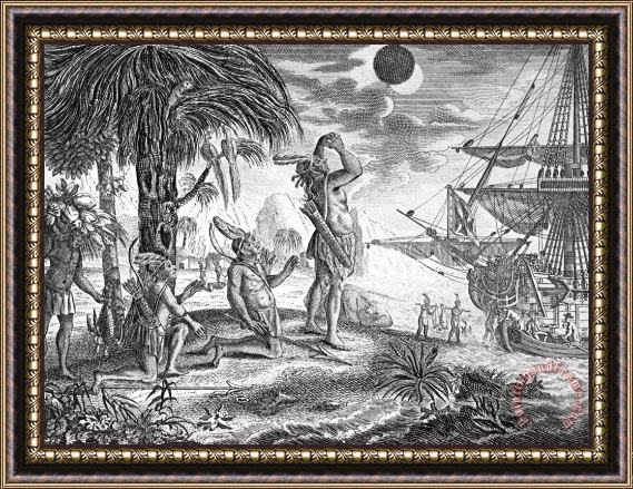 Others Columbus: Jamaica, 1504 Framed Print