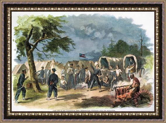 Others Confederate Camp, 1861 Framed Painting
