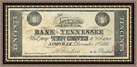 Others Confederate Currency Framed Print