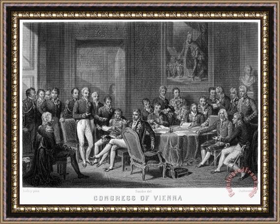 Others Congress Of Vienna, 1815 Framed Painting