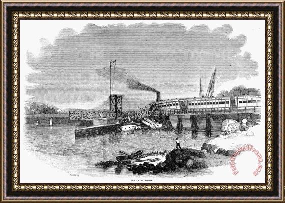 Others Connecticut: Train Wreck Framed Painting