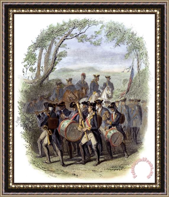 Others Continental Army Band Framed Painting