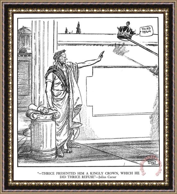 Others Coolidge Cartoon, 1928 Framed Painting