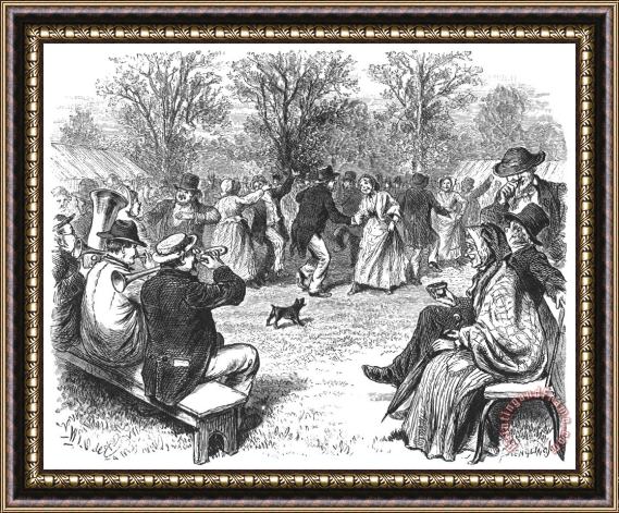 Others COUNTRY DANCE, c1870 Framed Painting