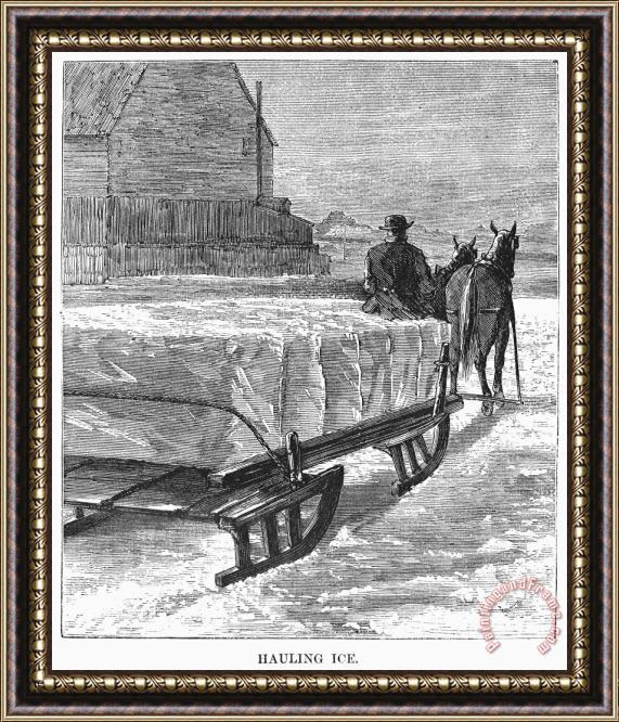 Others CUTTING ICE, c1870 Framed Print