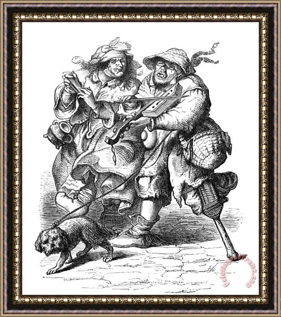 Others Daily Life: Beggars Framed Print