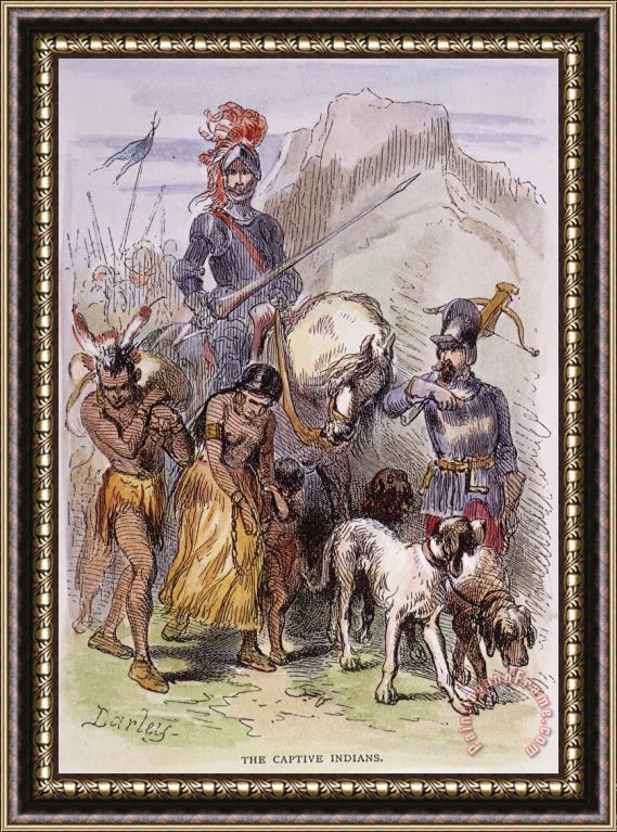 Others De Soto: Native American Family, 1539 Framed Print