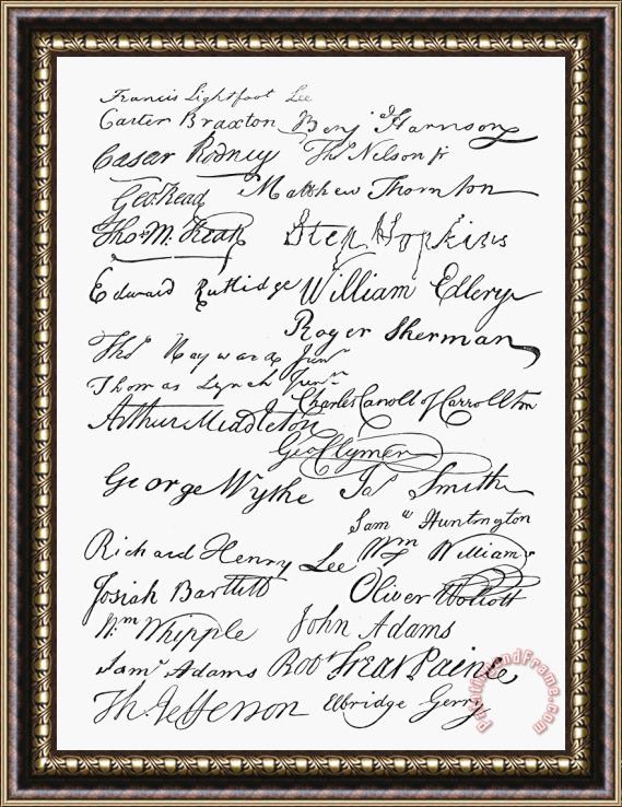Others Declaration: Signatures Framed Painting