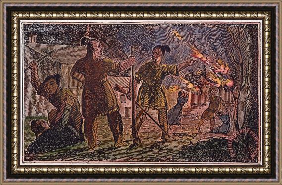 Others Deerfield Massacre, 1704 Framed Painting