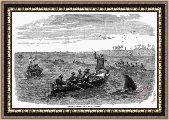 Others Devil Fishing, 1858 Framed Print