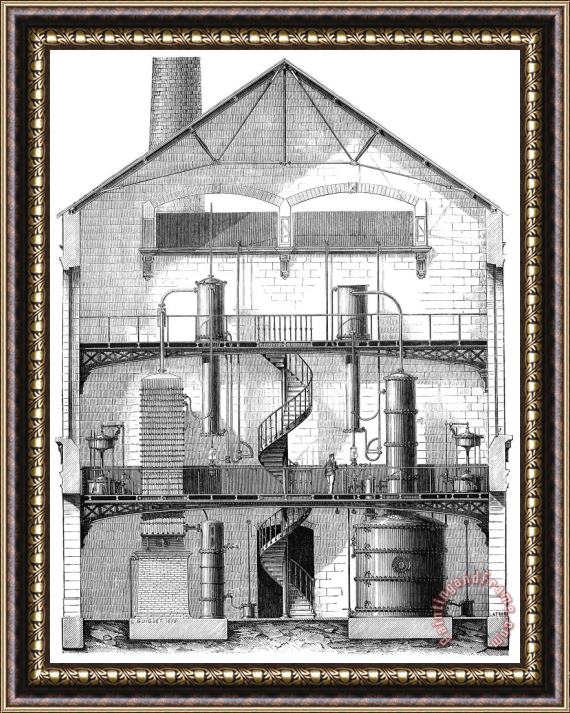 Others Distillery, 19th Century Framed Painting