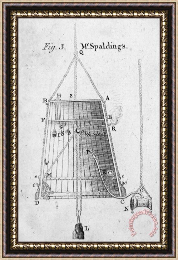 Others DIVING BELL, 18th CENTURY Framed Print